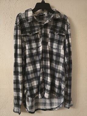 Cowgirl Tuff Black & White Plaid Shirt
